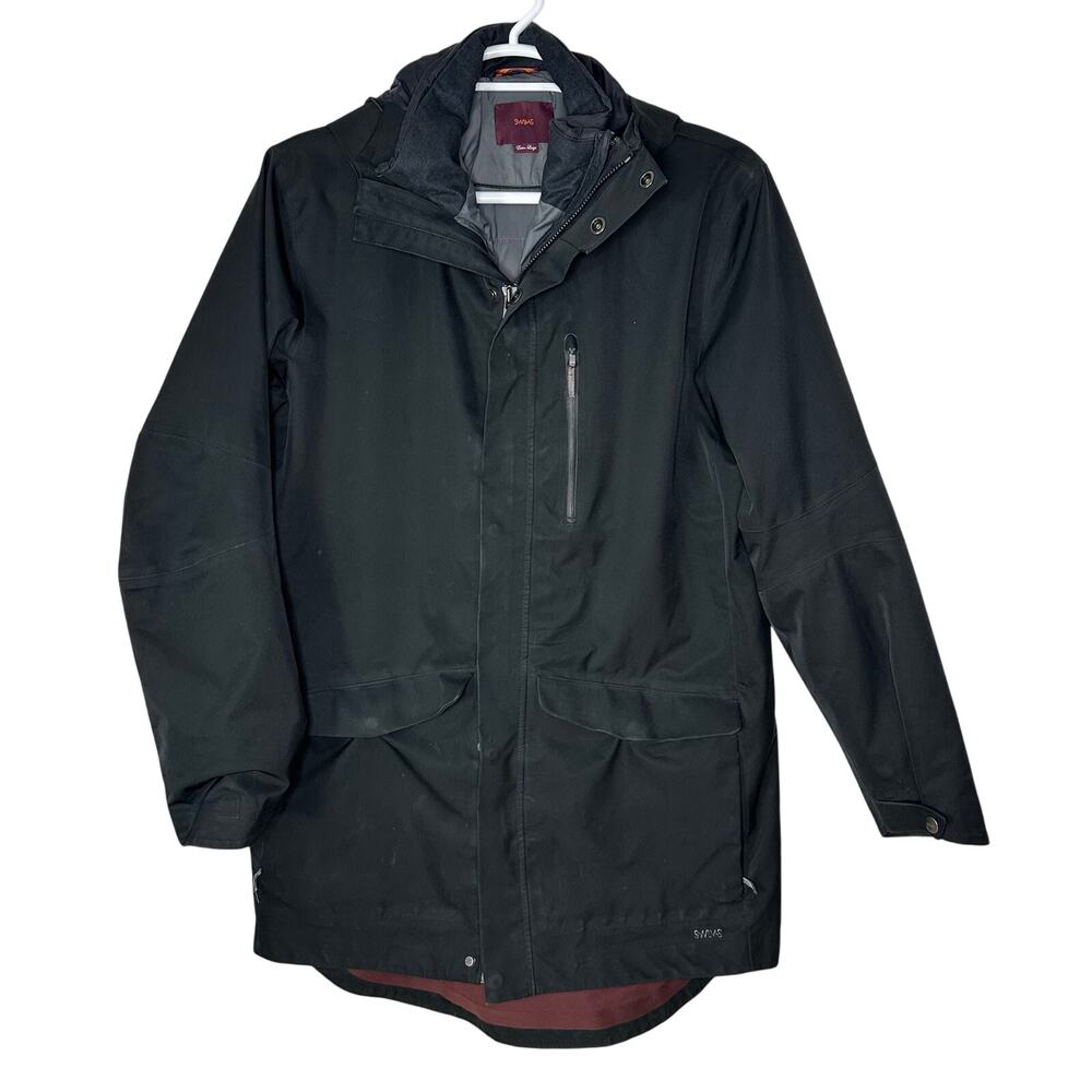 Swims Toronto Zurich Parka Men's XL Black Hood Waterproof Primaloft Liner Jacket